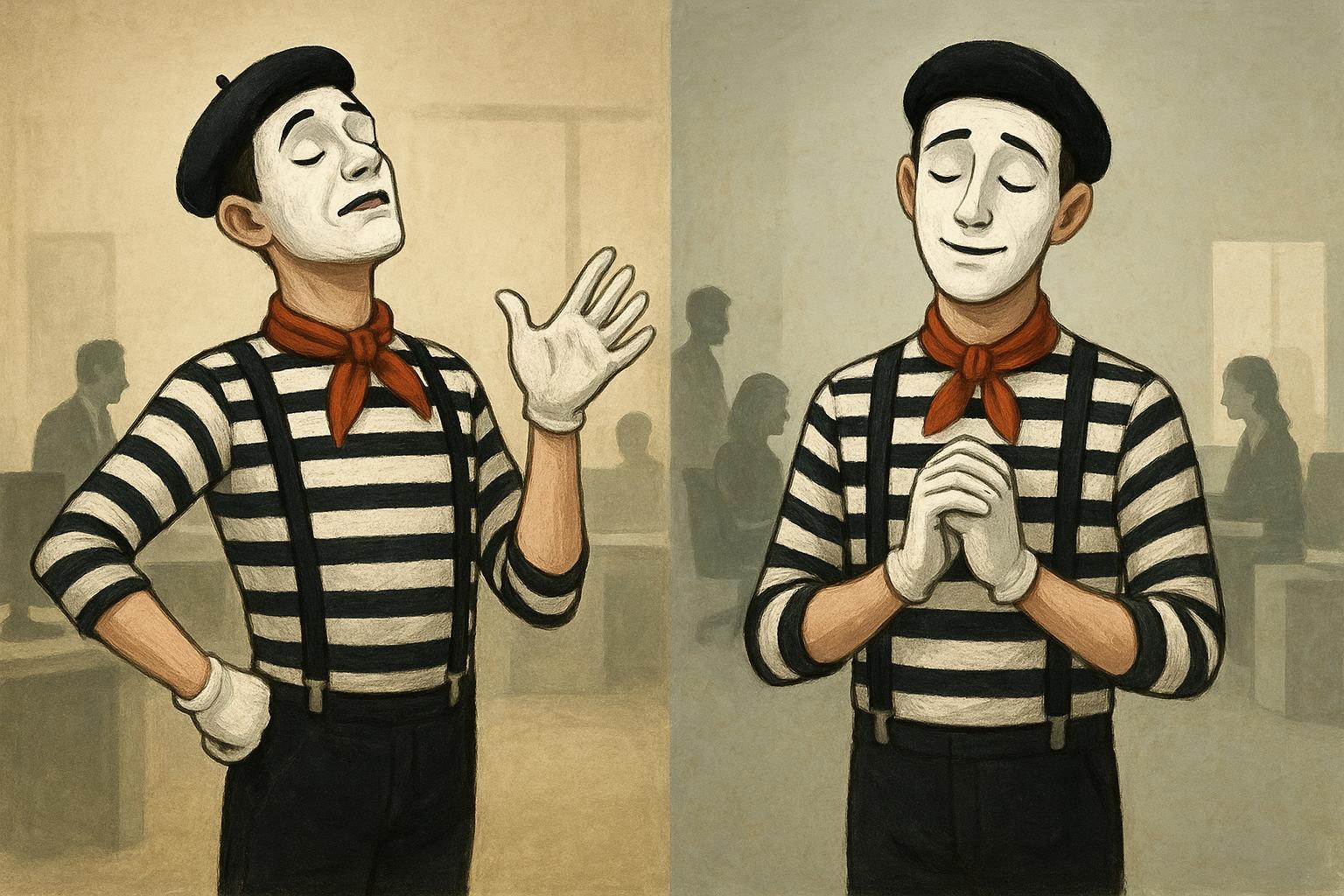 From Arrogance to Silence: The Mime's Path to Empathy